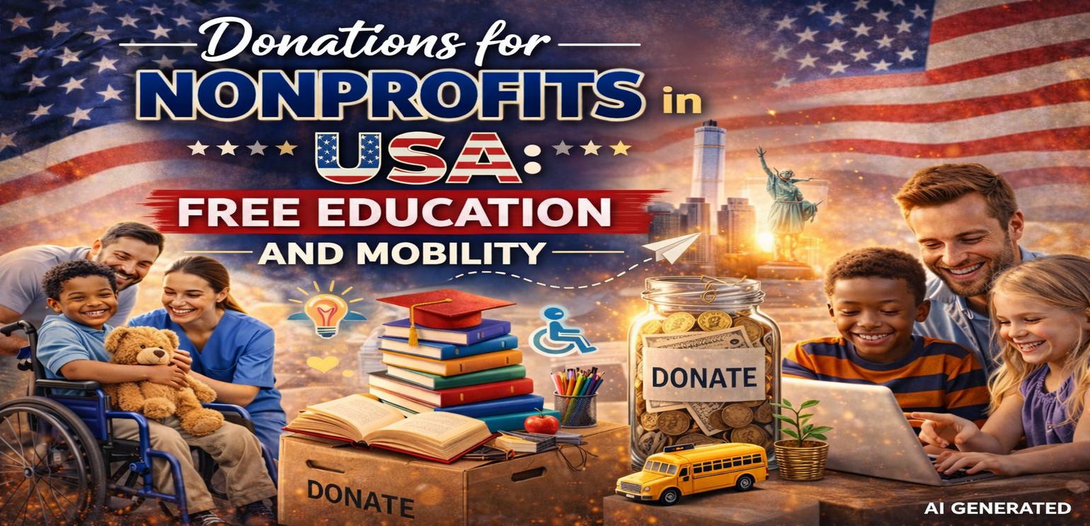Donations for Nonprofits in USA: Free Education and Mobility