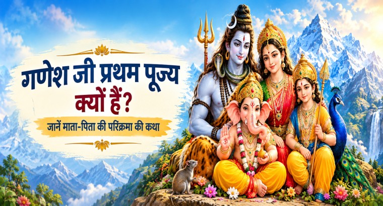 गणेश जी प्रथम पूज्य क्यों हैं? जानें माता-पिता की परिक्रमा की कथा