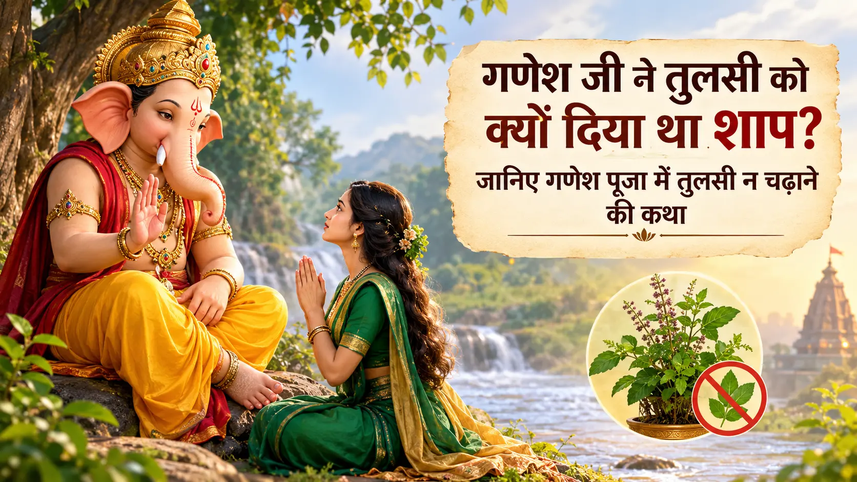 गणेश जी ने तुलसी को क्यों दिया था शाप? जानिए गणेश पूजा में तुलसी न चढ़ाने की कथा