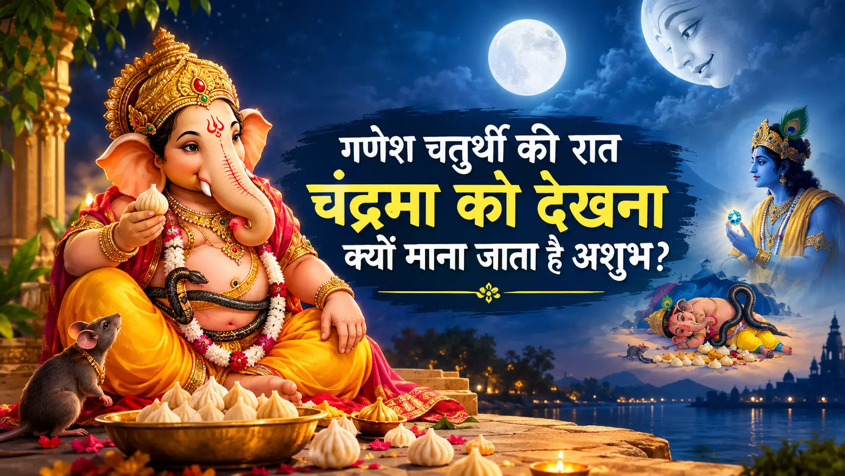 गणेश चतुर्थी पर चंद्रमा क्यों नहीं देखना चाहिए? जानिए गणेश जी और चंद्रमा की कथा