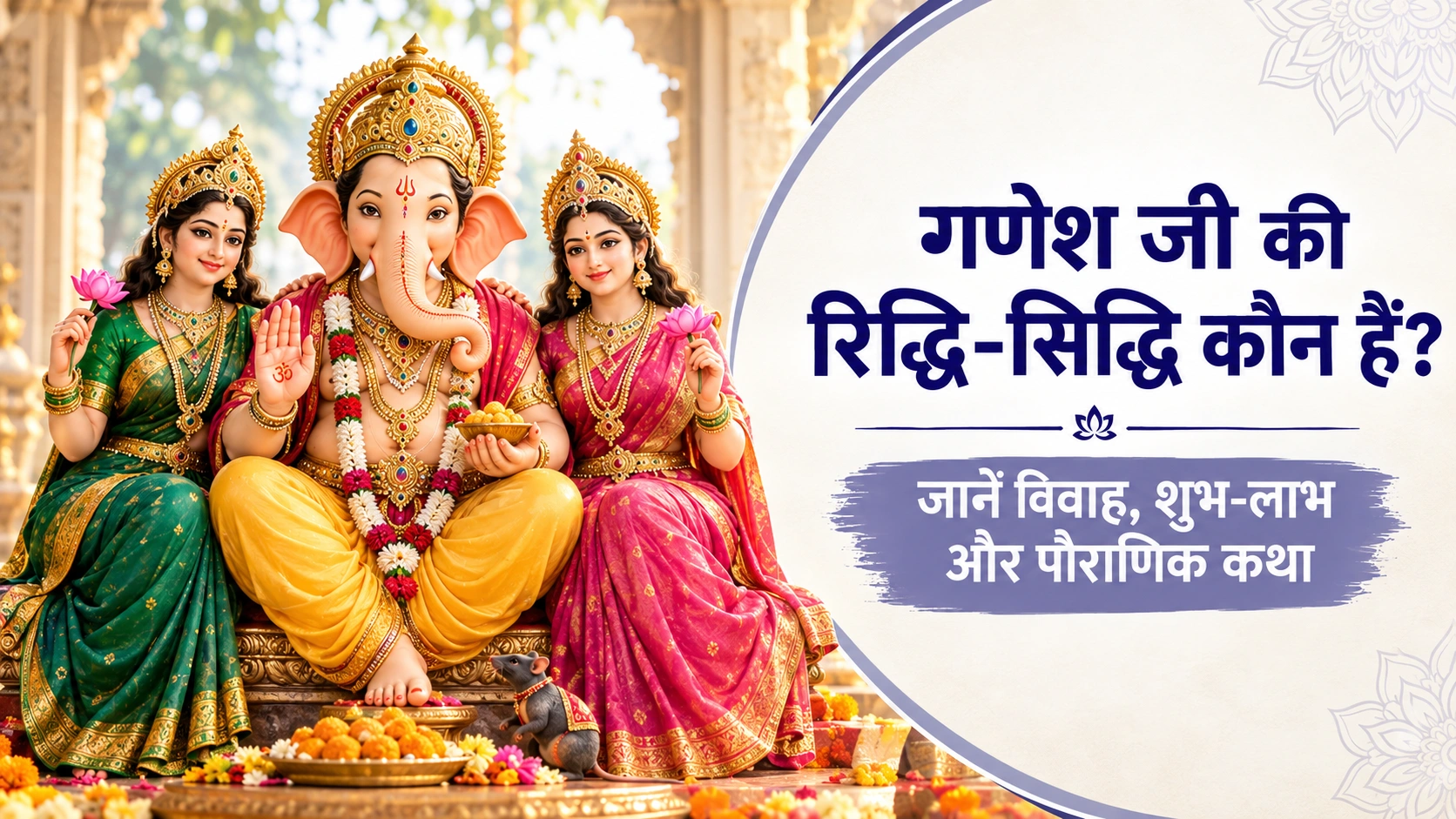 गणेश जी की रिद्धि-सिद्धि कौन हैं? जानें विवाह, शुभ-लाभ और पौराणिक कथा